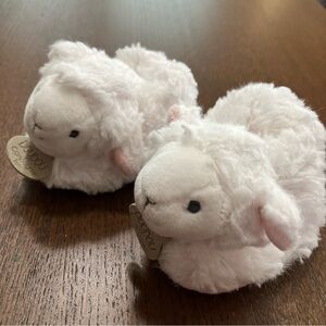 Fuzzy Cozy White Plush Easter Lamb Sheep Slippers for Babies